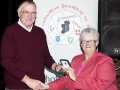 Lilian Webb presenting the IPF Gold Medal to Raymond Hughes as winner of the International Section, AV2015.