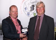 Dominic Reddin, President IPF, presenting Edwin Bailey with his silver medal in the Advanced Section, IPF AV Nationals, 21st October, 2018.