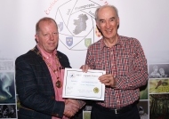 Dominic Reddin, President IPF, presenting James Hamill with his Honourable Mention Certificat in the Photo Harmony Competition, 21st October, 2018.