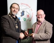 IPF President Michael O'Sullivan pictured presenting Seamus Scullane Gold Medal, our highest award, to Mark Sedgwick