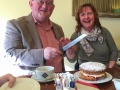 Mark and Rosemary Sedgwick enjoying Mark's last day on IPF Council with a celebratory cake