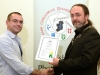 IPF President Michael O'Sullivan presenting Fearghal Breathnach with his LIPF distinction