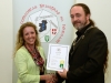 IPF President Michael O'Sullivan presenting Fidelma Read with her LIPF distinction