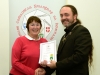 IPF President Michael O'Sullivan presenting Maire Sweeney with her LIPF distinction