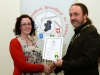 IPF President Michael O'Sullivan presenting Tracy O'Brien with her LIPF distinction