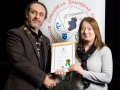 IPF President Michael O'Sullivan pictured presenting LIPF distinction to Adele Spencer