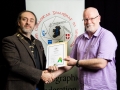 IPF President Michael O'Sullivan pictured presenting LIPF distinction to Brendan Byrne