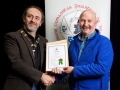 IPF President Michael O'Sullivan pictured presenting LIPF distinction to David Linehan