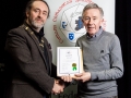 IPF President Michael O'Sullivan pictured presenting LIPF distinction to Finbarr O'Shea
