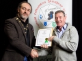 IPF President Michael O'Sullivan pictured presenting LIPF distinction to John Sludds