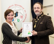 IPF President Michael O'Sullivan pictured presenting LIPF distinction to Iga Sasiela