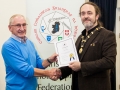IPF President Michael O'Sullivan pictured presenting AIPF distinction to Gordon Adamson