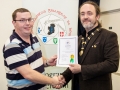 IPF President Michael O'Sullivan pictured presenting LIPF distinction to John Carey