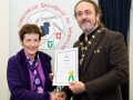 IPF President Michael O'Sullivan pictured presenting LIPF distinction to Marian Heavey
