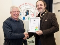 IPF President Michael O'Sullivan pictured presenting LIPF distinction to Martin Dorgan