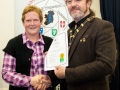 IPF President Michael O'Sullivan pictured presenting LIPF distinction to Mary Kinsella