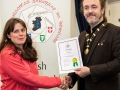 IPF President Michael O'Sullivan pictured presenting LIPF distinction to Olivia Fortune
