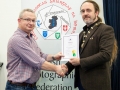 IPF President Michael O'Sullivan pictured presenting LIPF distinction to Trevor O'Toole