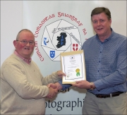 IPF Distinctions Chairman pictured presenting LIPF distinction to Paul Marry