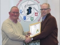IPF Distinctions Chairman pictured presenting LIPF distinction to Anthony Byrne