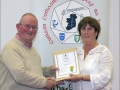 IPF Distinctions Chairman pictured presenting LIPF distinction to Caitriona Whyte