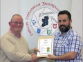IPF Distinctions Chairman pictured presenting LIPF distinction to Dave Schmidt