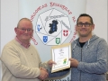 IPF Distinctions Chairman pictured presenting LIPF distinction to David Triglia