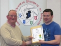 IPF Distinctions Chairman pictured presenting LIPF distinction to Philip O'Rourke