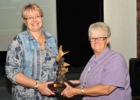 Yvonne Acheson, winner of Intermediate section, AV2014 & best overall trophy - Kieran O'Loughlin Memorial Trophy, with Lilian Webb, AIPF, Vice President, IPF. Yvonne Acheson, winner of Intermediate section, AV2014 & best overall trophy - Kieran O'Loughlin Memorial Trophy, with Lilian Webb, AIPF, Vice President, IPF.