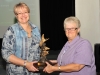 Yvonne Acheson, winner of Intermediate section, AV2014 & best overall trophy - Kieran O'Loughlin Memorial Trophy, with Lilian Webb, AIPF, Vice President, IPF.