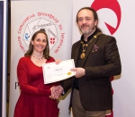 IPF President Michael O'Sullivan pictured with award winner Heather Rice