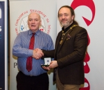 IPF President Michael O'Sullivan pictured with award winner Jim McSweeney