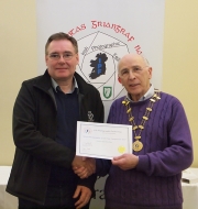IPF Vice-President Sheamus O'Donoghue pictured with award winner Seamus Mulcahy