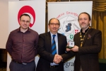 IPF President Michael O'Sullivan and Shane Cowley from Canon Ireland pictured with the judge Riccardo Busi